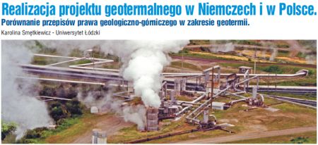 Prawo geologiczno-górnicze w zakresie geotermii